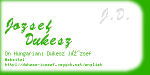 jozsef dukesz business card